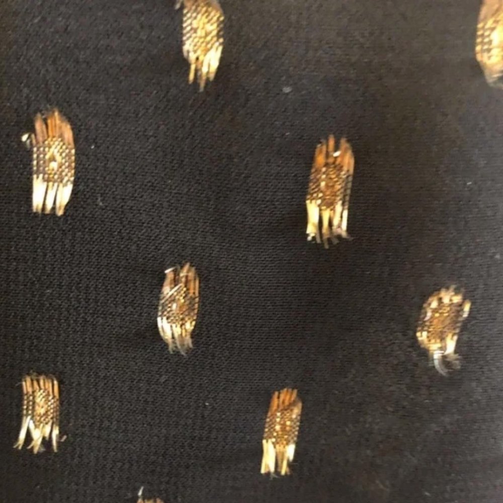 WHBM Metallic Gold on Black Sleeveless Top Size Small - Picture 2 of 8